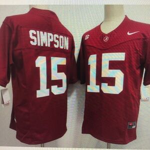Ty Simpson Stitched Jersey Crimson Vapor❤️